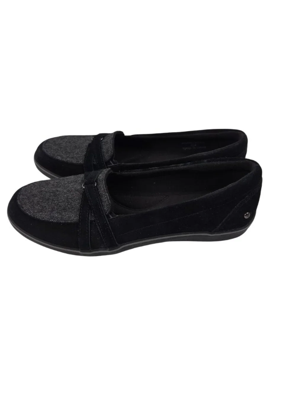 Grasshoppers Loafers Womens Size 9.5 Windham Suede Black Ortholite Comfort Shoes